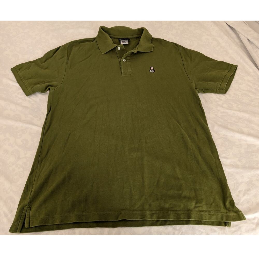 psycho bunny green short sleeve polo shirt